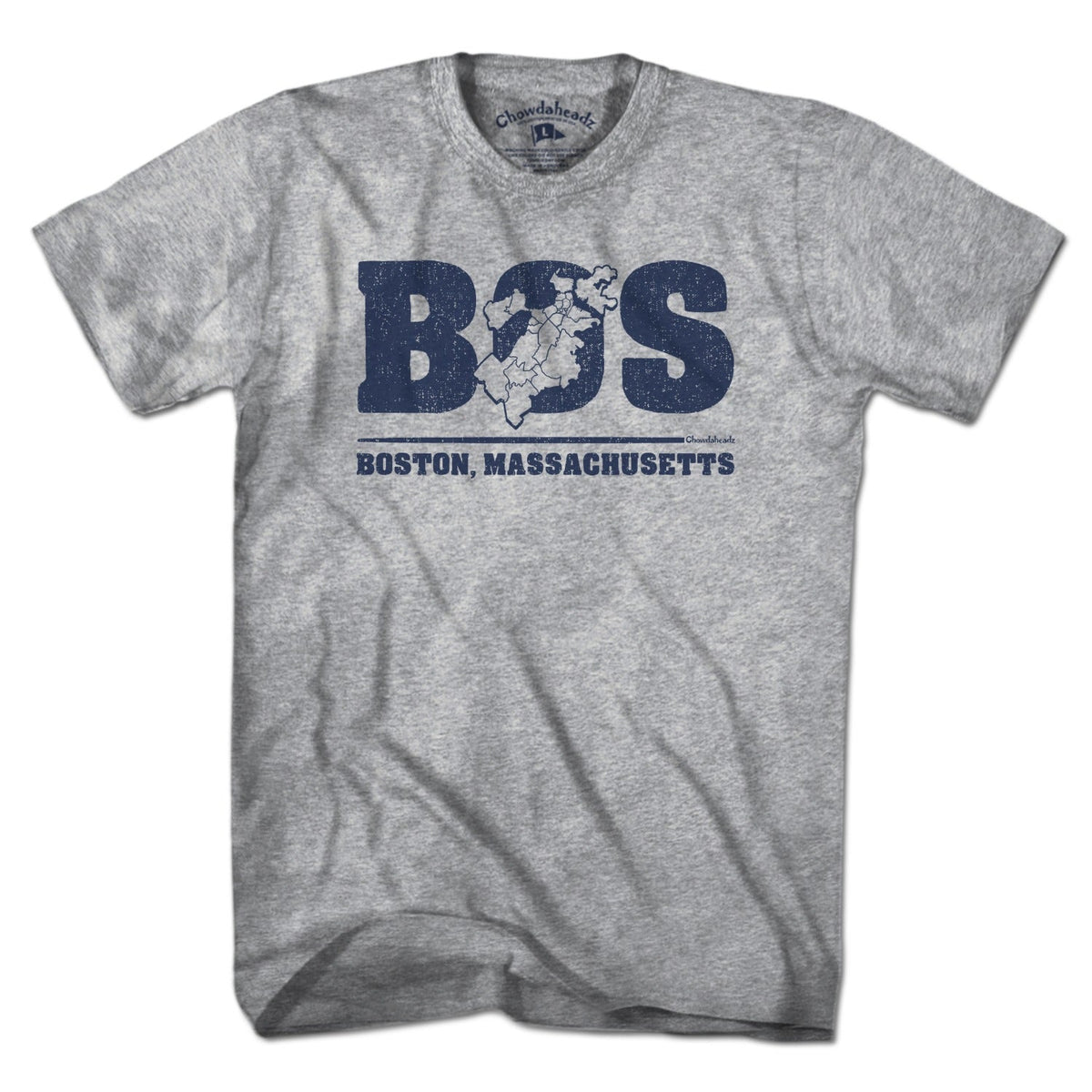 BOS Boston Neighborhoods Map T-Shirt product image 1