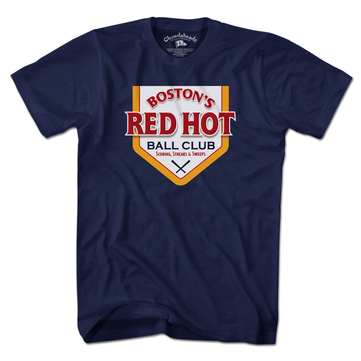 Boston's Red Hot Baseball Label T-Shirt product image 1