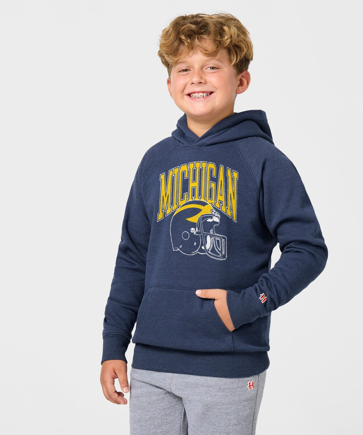 Youth Michigan Wolverines Helmet Hoodie product image 3