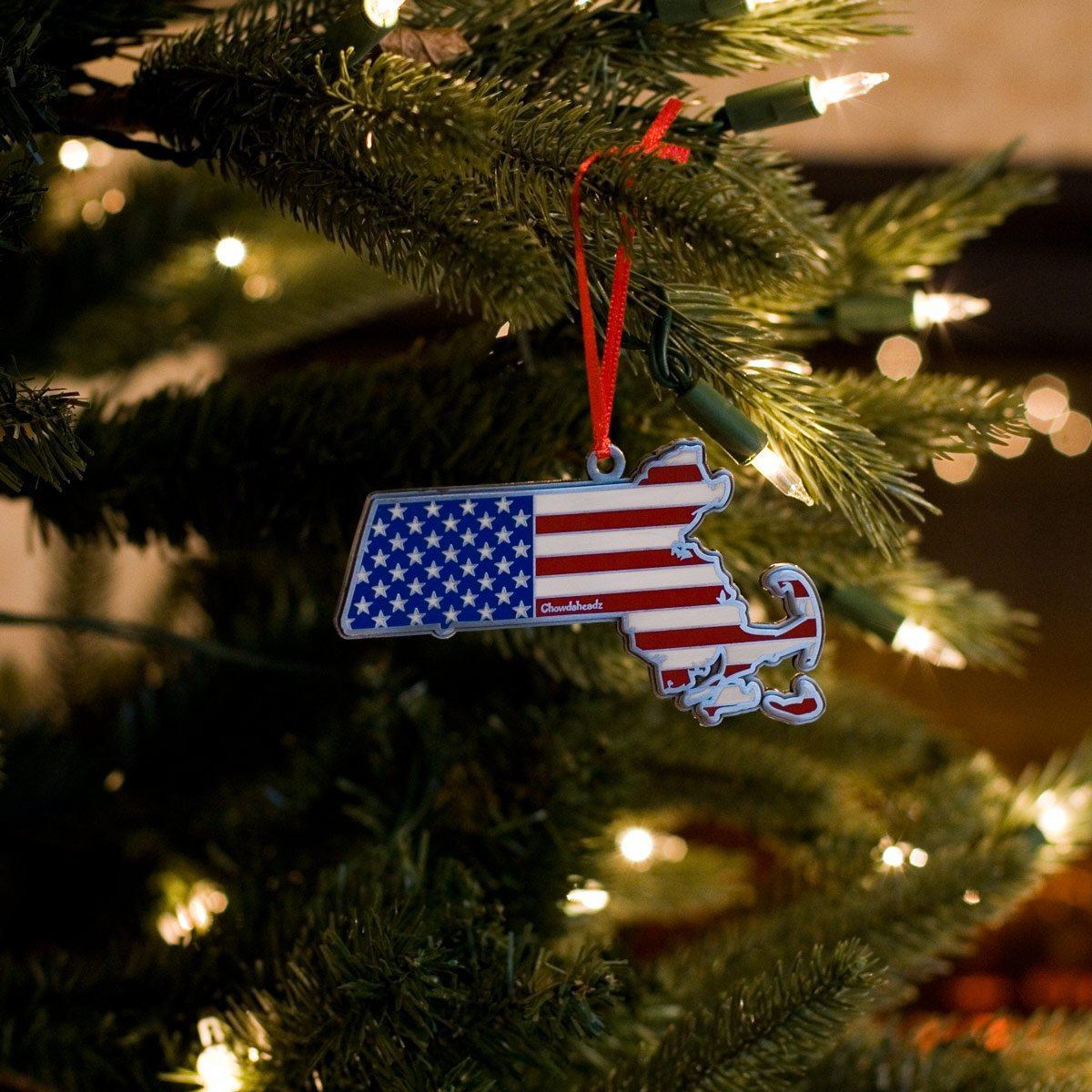 Massachusetts America Christmas Ornament