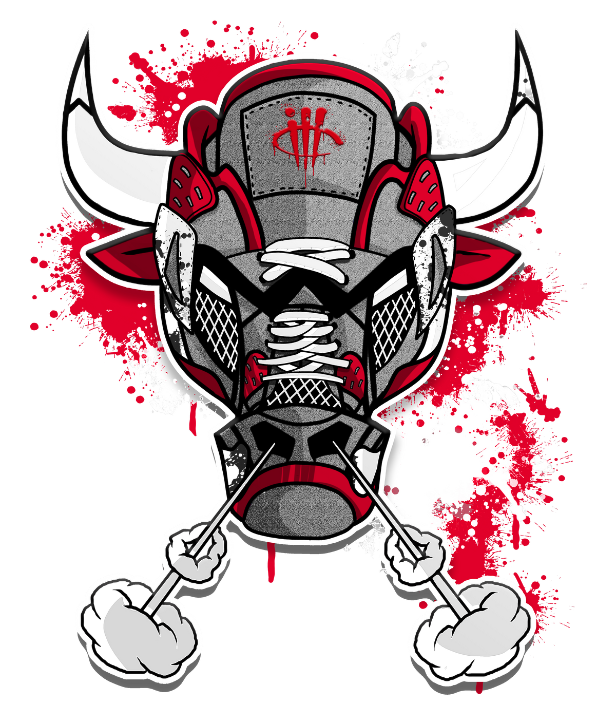 Air Jordan 4 Bred Matching T-Shirt Bull #4 product image 1