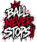 Air Jordan 4 Bred Matching T-Shirt Ball Never Stops product image 1