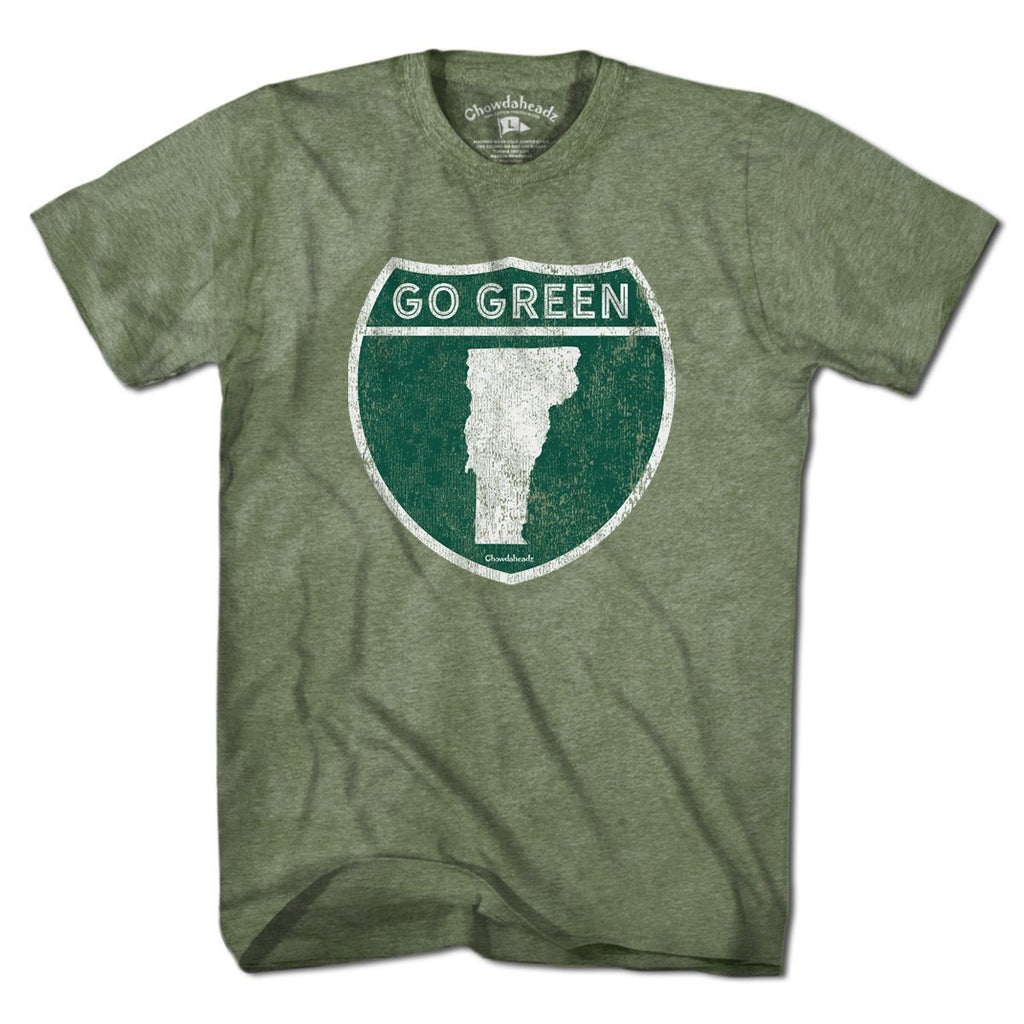 Go Green Vermont Highway Sign T-Shirt product image 1
