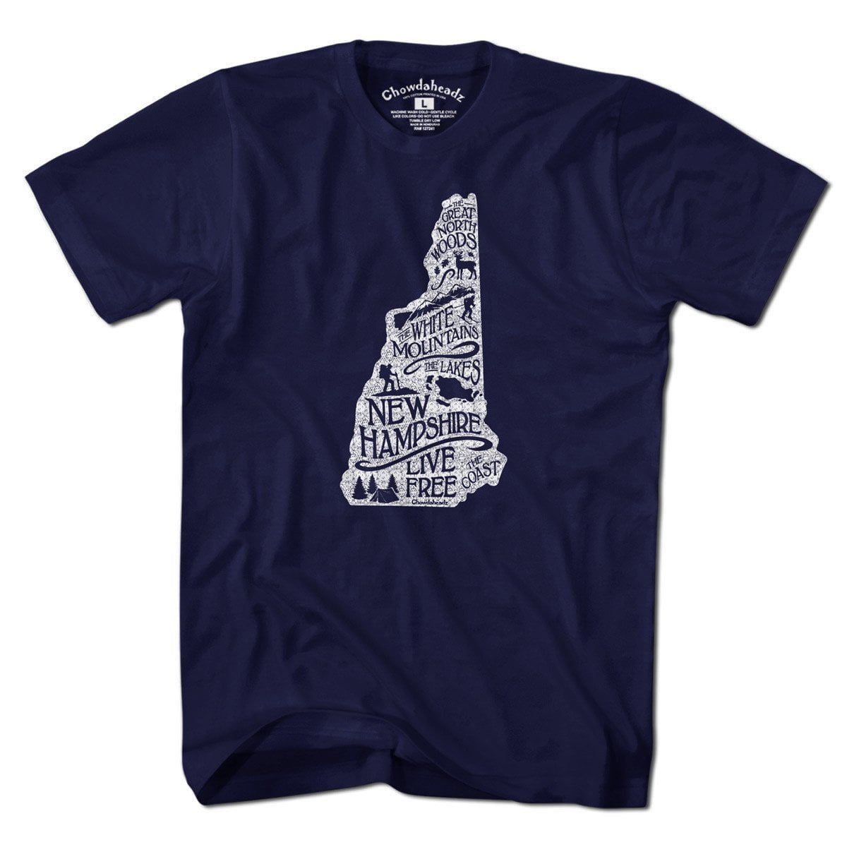 Live Free New Hampshire State T-Shirt product image 1