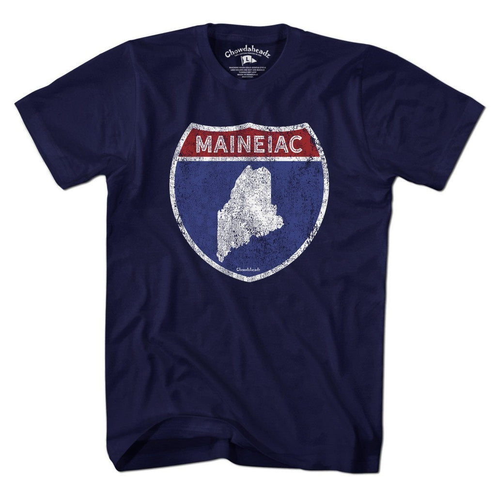 Maineiac Highway Sign T-Shirt product image 1