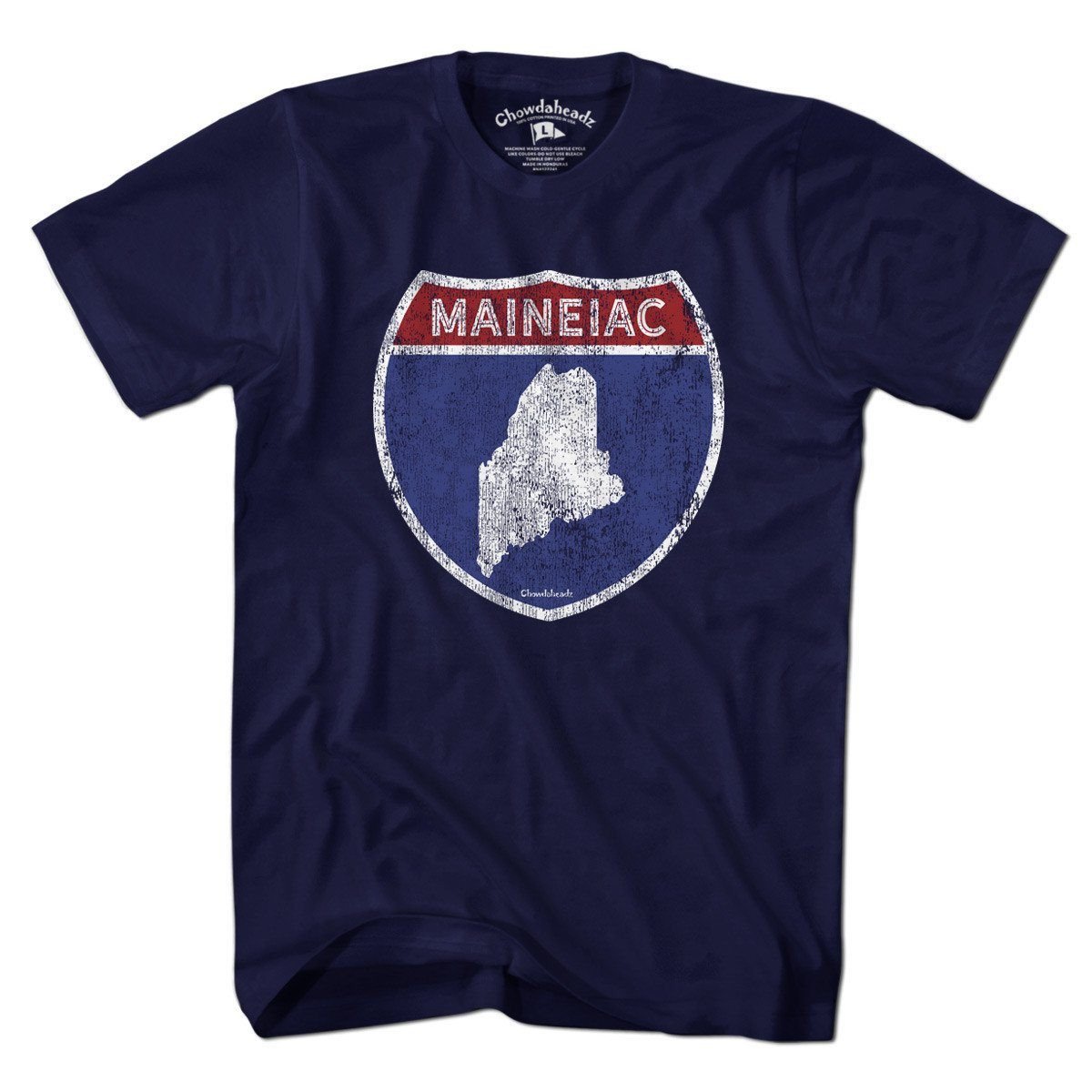 Maineiac Highway Sign T-Shirt product image 1