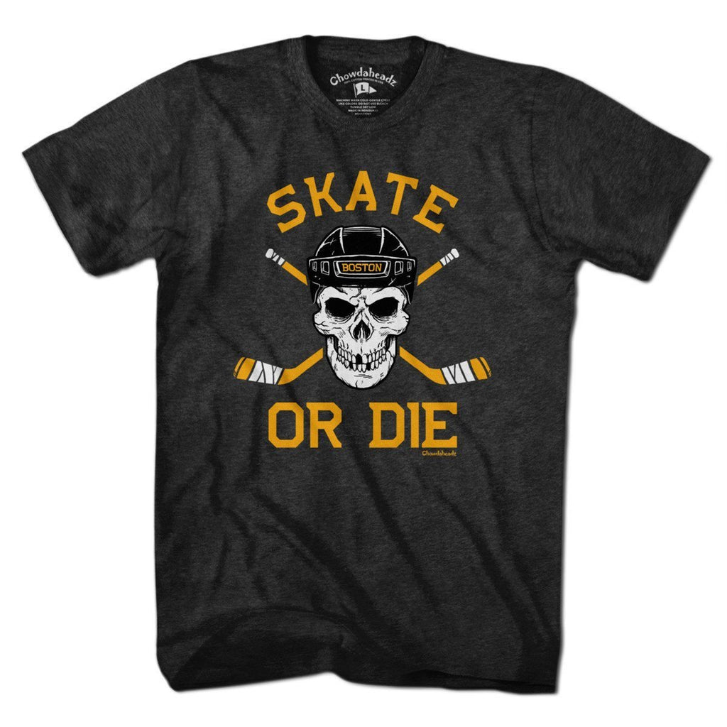 Skate or Die Boston Hockey Fan T-Shirt product image 1