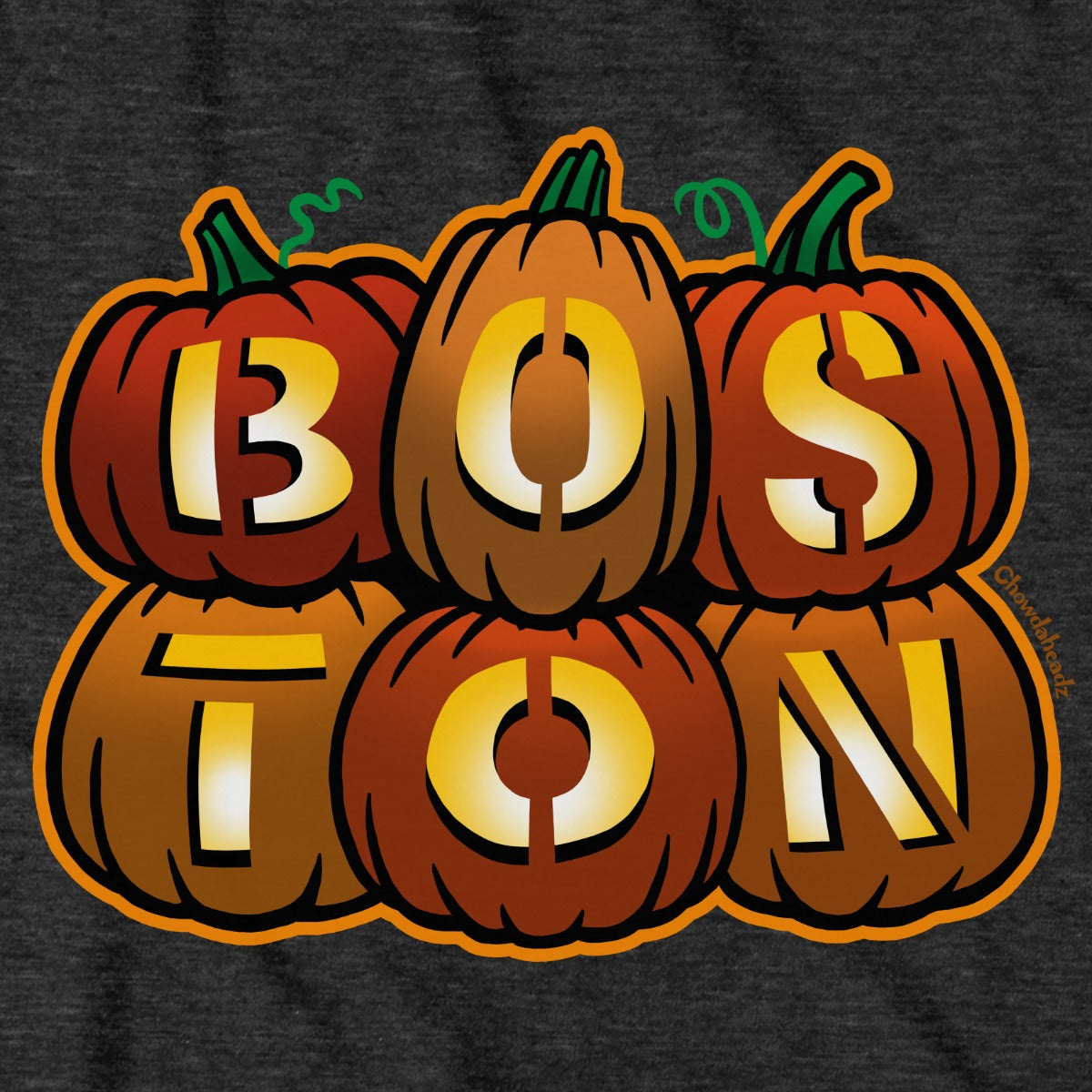 Boston Stacked Jack O' Lanterns Halloween T-Shirt product image 4