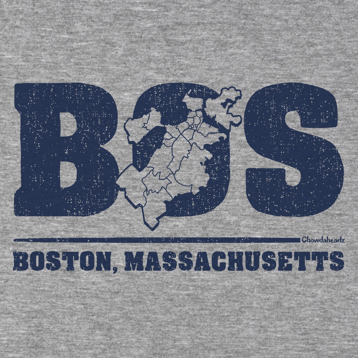 BOS Boston Neighborhoods Map T-Shirt product image 4