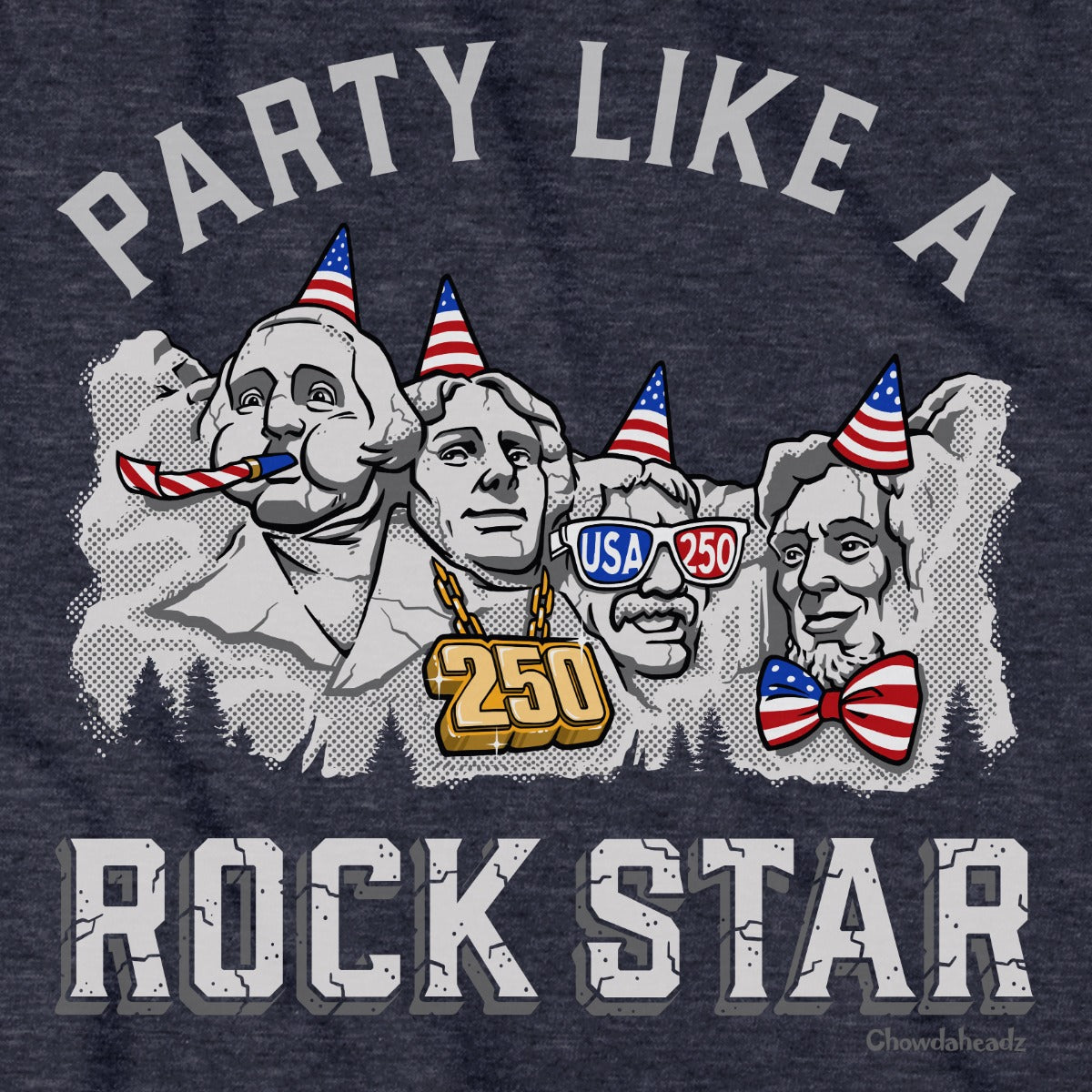 Party Like A Rock Star Rushmore USA 250 Hoodie product image 2